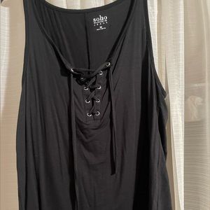 NY & Co SoHo Jeans Lace up front tank top